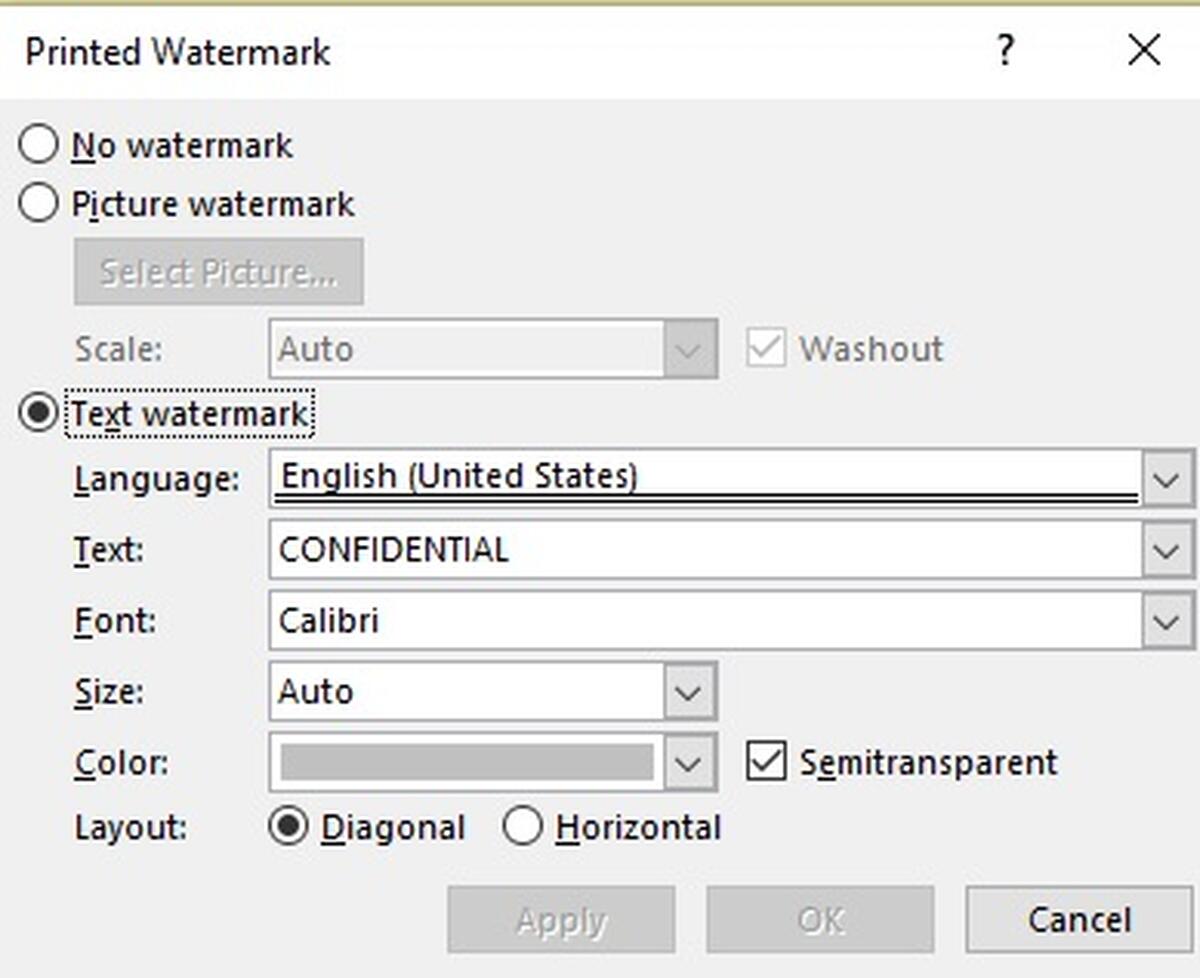 remove watermark in excel 365
